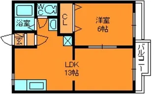 アーバン西大和6号【2階】の間取り