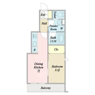 HARVEST日暮里【1階】の間取り