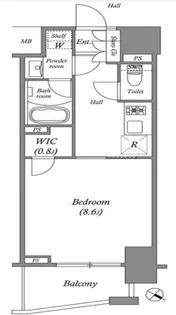 ザ・レジデンス赤坂檜町【8階】の間取り