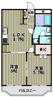 クレセントカシダI【1階】の間取り