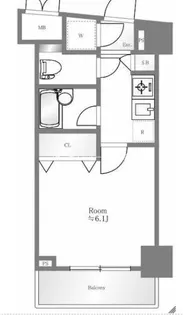 1Kの間取り画像