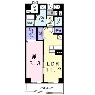 ハミングホーム芝山【4階】の間取り