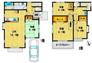千葉県習志野市鷺沼台4【一戸建】の間取り
