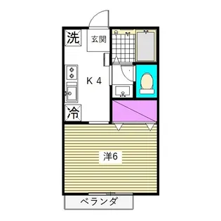 埼玉県所沢市宮本町2【アパート】の間取り