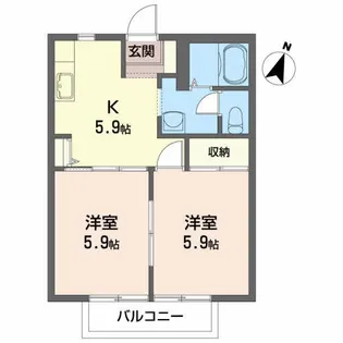 ファイン・デ・モール【2階】の間取り