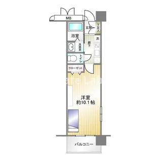 レジディア三宮東【6階】の間取り