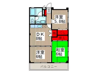 サンライズ西上尾【1階】の間取り
