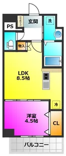 ムーンリバー大橋【4階】の間取り