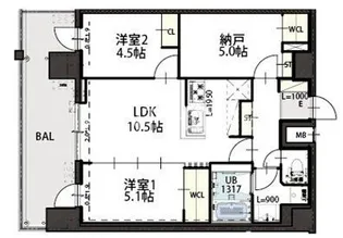 Grand Luce(グランルーチェ)【8階】の間取り