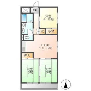 高杉雅ハイツ【3階】の間取り
