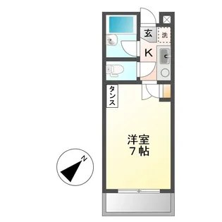 ミヨシマンション幸【6階】の間取り