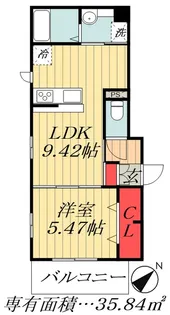 東京都江戸川区東瑞江2【アパート】の間取り