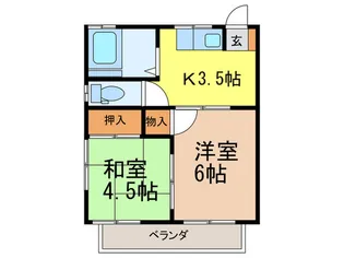 ハイツスエツグ【2階】の間取り