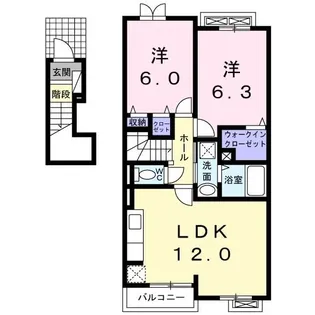 香川県高松市国分寺町新名【アパート】の間取り