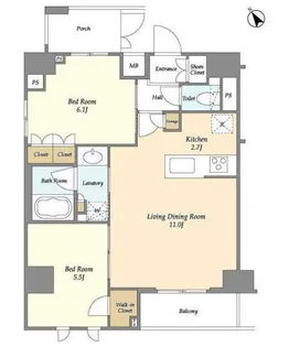 ディームス駒込【10階】の間取り