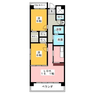 カーサ・ラ・ピラ【4階】の間取り