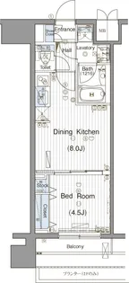 1DKの間取り画像