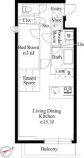 ラヴィエール千駄ヶ谷プレミアムレジデンス【4階】の間取り