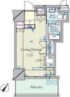 ル・リオン三軒茶屋II【6階】の間取り