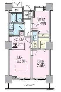 ロイヤルパークスタワー南千住【10階】の間取り