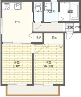 ファミーユいずもD【1階】の間取り