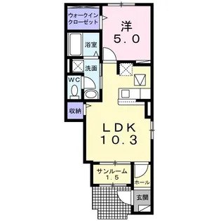 トランスミットII【1階】の間取り