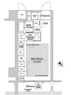 東京都渋谷区渋谷3【マンション】の間取り