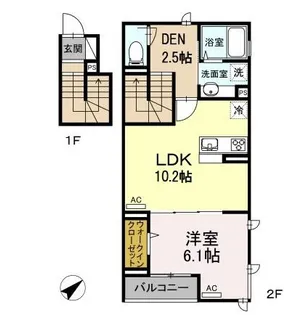 東京都渋谷区笹塚3【アパート】の間取り