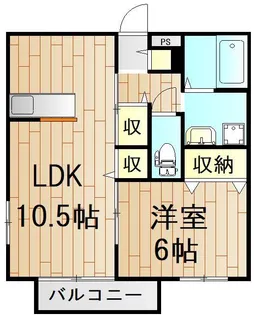 テーズボヌール【1階】の間取り