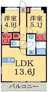 アーペブローネ上志津【3階】の間取り