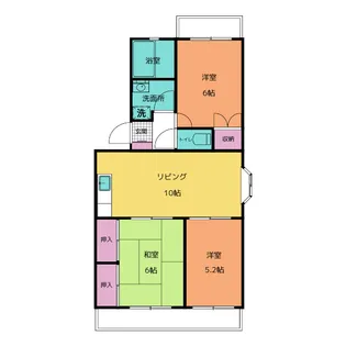 キフネマンションB【2階】の間取り