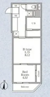 ラヴィエール錦糸公園【4階】の間取り