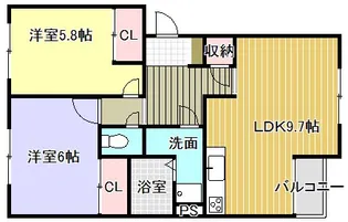 アルカディア【2階】の間取り