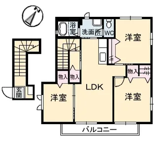リストーロ平和台 A棟【2階】の間取り