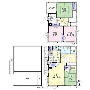 北海道札幌市豊平区西岡一条11【一戸建】の間取り