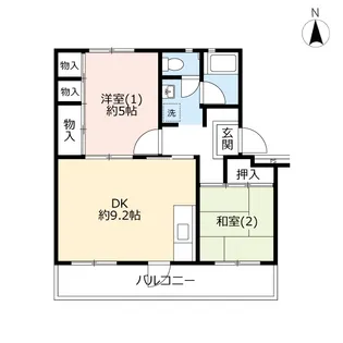 UR虹ヶ丘【4階】の間取り