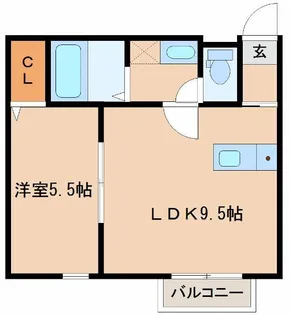 リングフィールド連坊駅前II【2階】の間取り