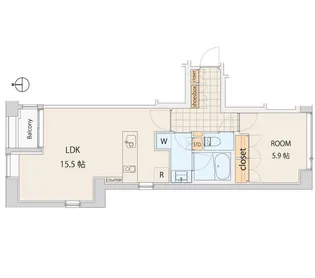 エスセナーリオ目白【7階】の間取り