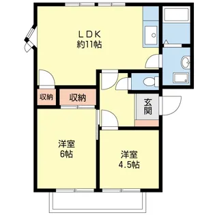 ブルームスクエア【1階】の間取り