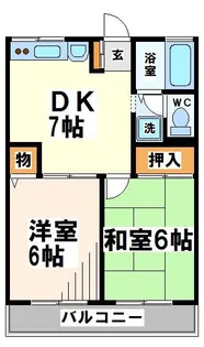 シティハイム小松原 当社管理物件【2階】の間取り