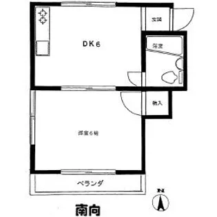 コーポ馬込【1階】の間取り