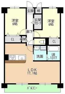 愛知県名古屋市守山区小幡宮ノ腰【マンション】の間取り