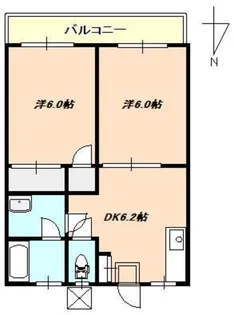 福住ハイツ【1階】の間取り