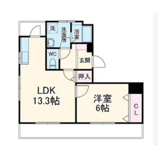 愛知県一宮市木曽川町黒田三ノ通り【マンション】の間取り