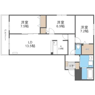 Colore`(コロレ)【5階】の間取り