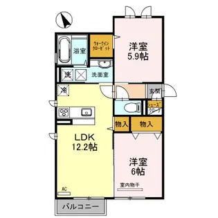 メゾン・ド・ボヌール 秀 A棟【1階】の間取り