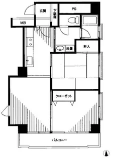 サンモール第2マンション【8階】の間取り