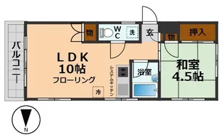 浜田山ニューハウジング【2階】の間取り