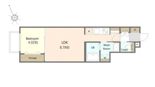 (仮称)二軒茶屋アパート【1階】の間取り