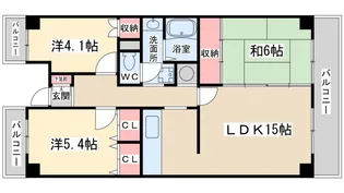 ルイシャトレ中之島【13階】の間取り